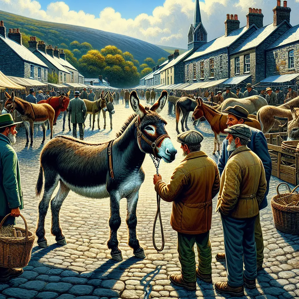 Exploring the Llanybydder Sales: A Tale of Donkeys, Mules, and Unexpected Surprises - a donkey in a field