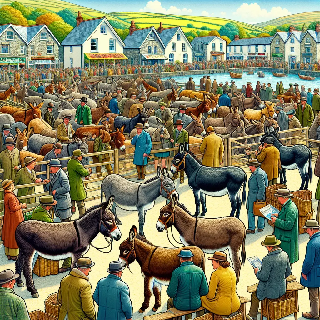 Exploring the Llanybydder Sales: A Tale of Donkeys, Mules, and Unexpected Surprises - a pair of donkeys