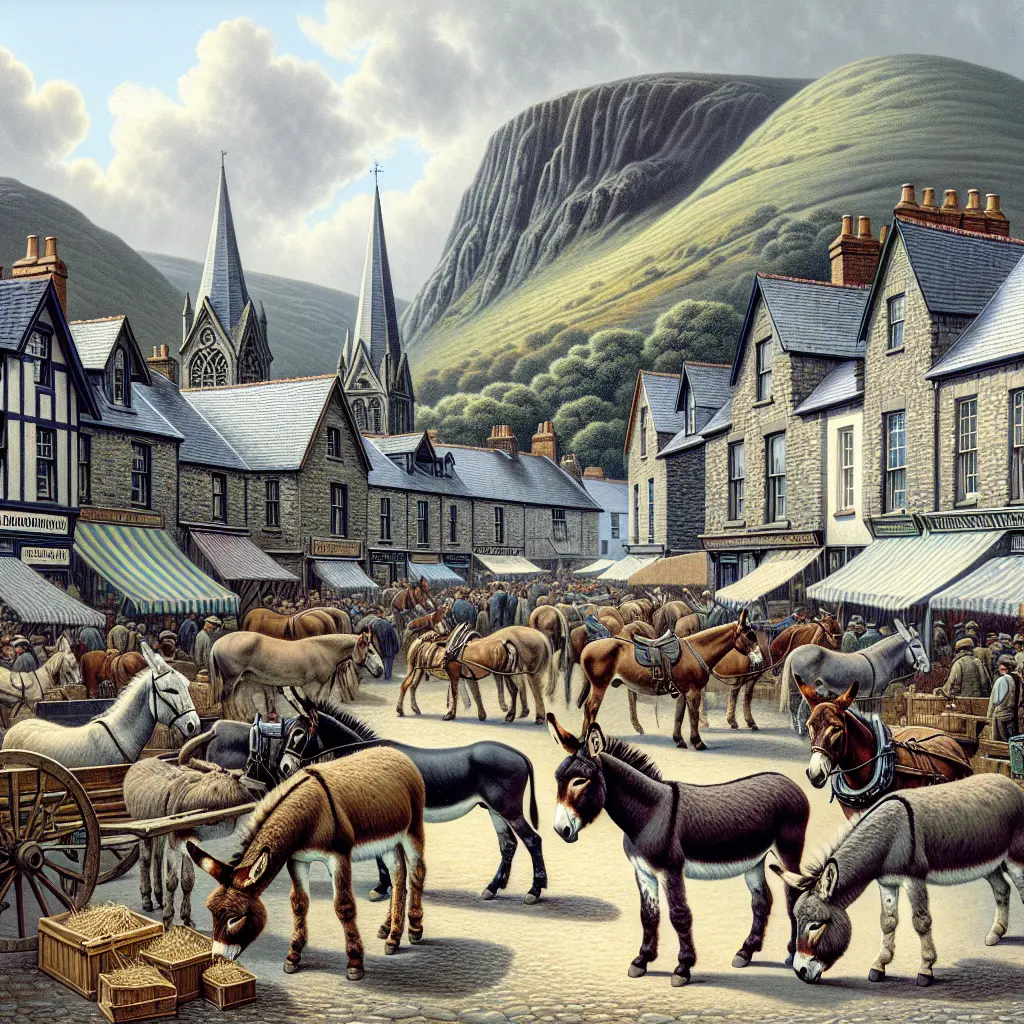 Exploring the Llanybydder Sales: A Tale of Donkeys, Mules, and Unexpected Surprises - a mule grazing