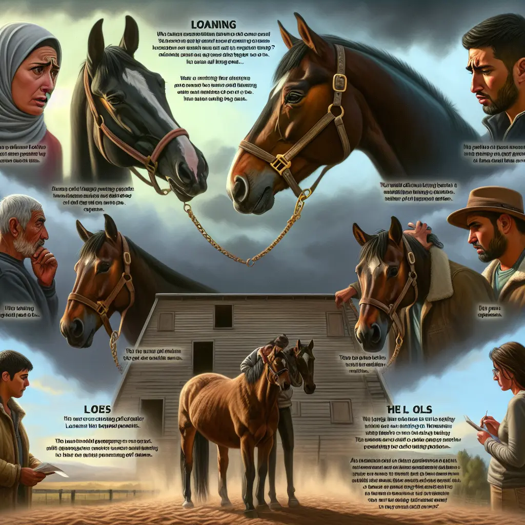 Exploring the Emotional Dilemma: Beautiful horse in a serene landscape