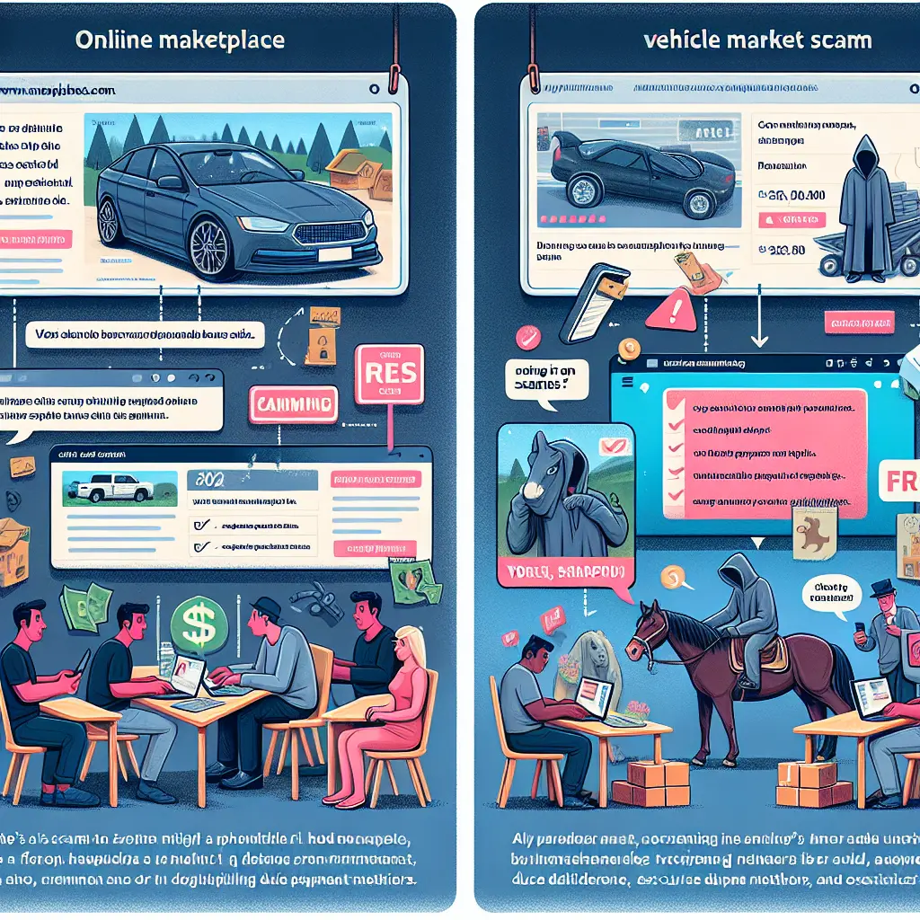 Understanding the Rise of Deposit Scams in the Horse and Vehicle Market - A majestic horse in a market setting