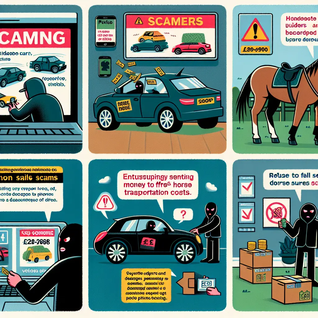 Understanding the Rise of Deposit Scams in the Horse and Vehicle Market - Illustration of secure online transaction