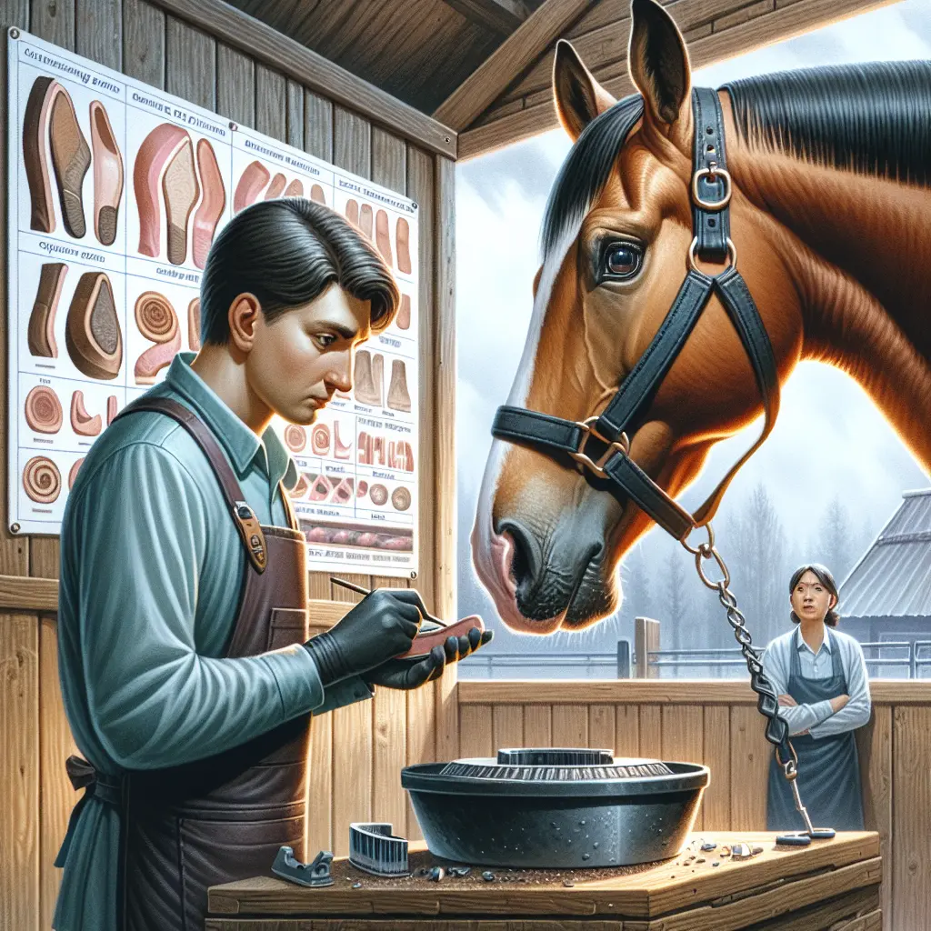 Is It Time to Reconsider Your Horse's Farrier: Farrier working on a horse's hooves