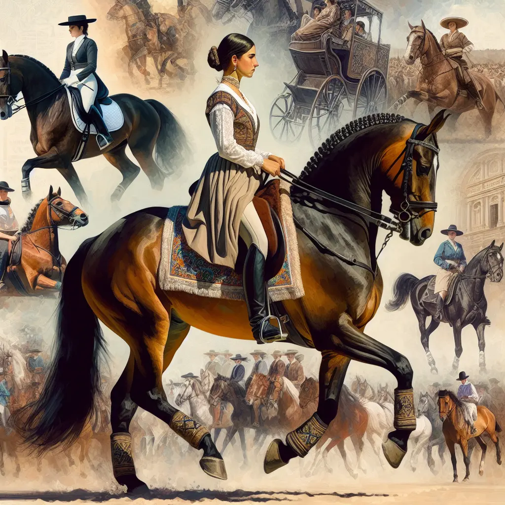 Horse Rider Riding Side Saddle