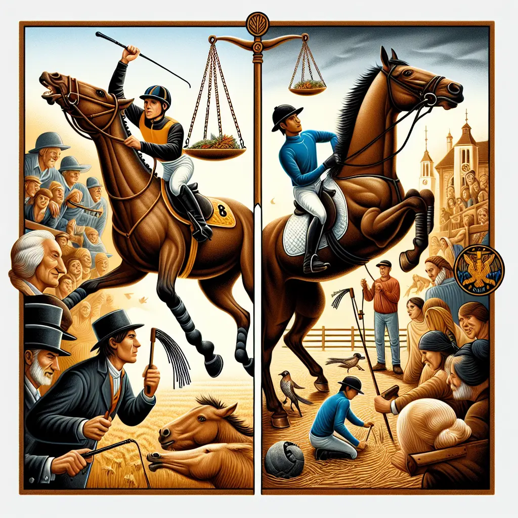 Should We Ban Whips in Equestrian Practices: A rider in action