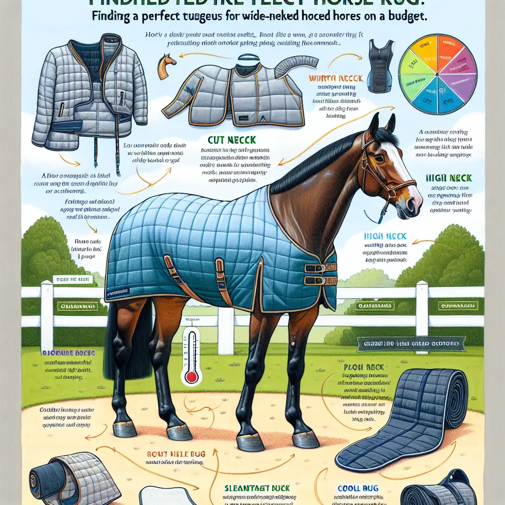 Finding the Perfect Horse Rug: Image of a stable rug on a wide-neck horse