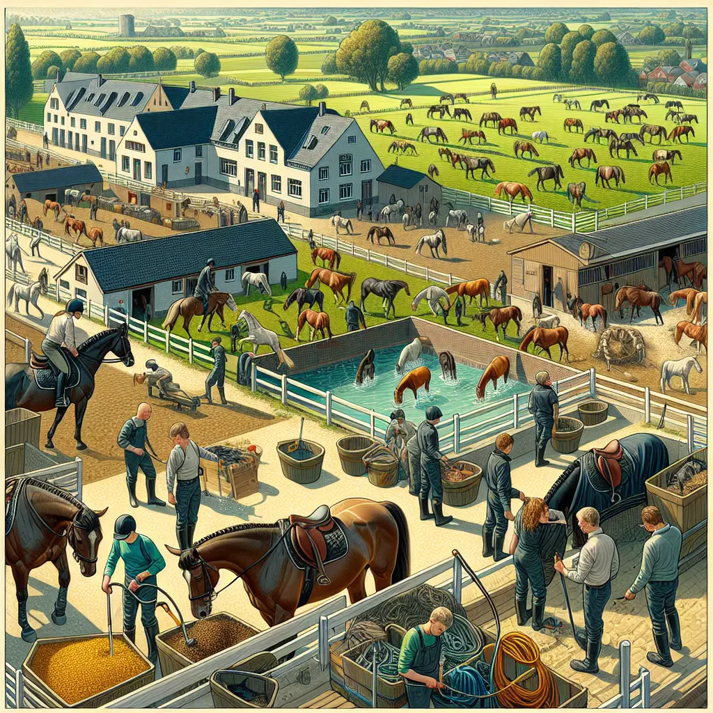 What to Expect as a Working Groom in Belgium: Image of Horse Grooming