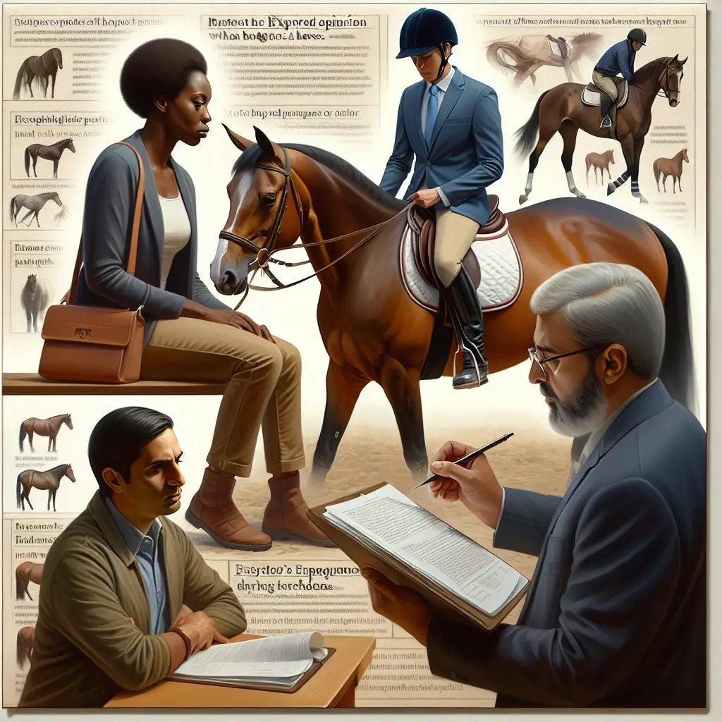 Veterinary check-up for a horse