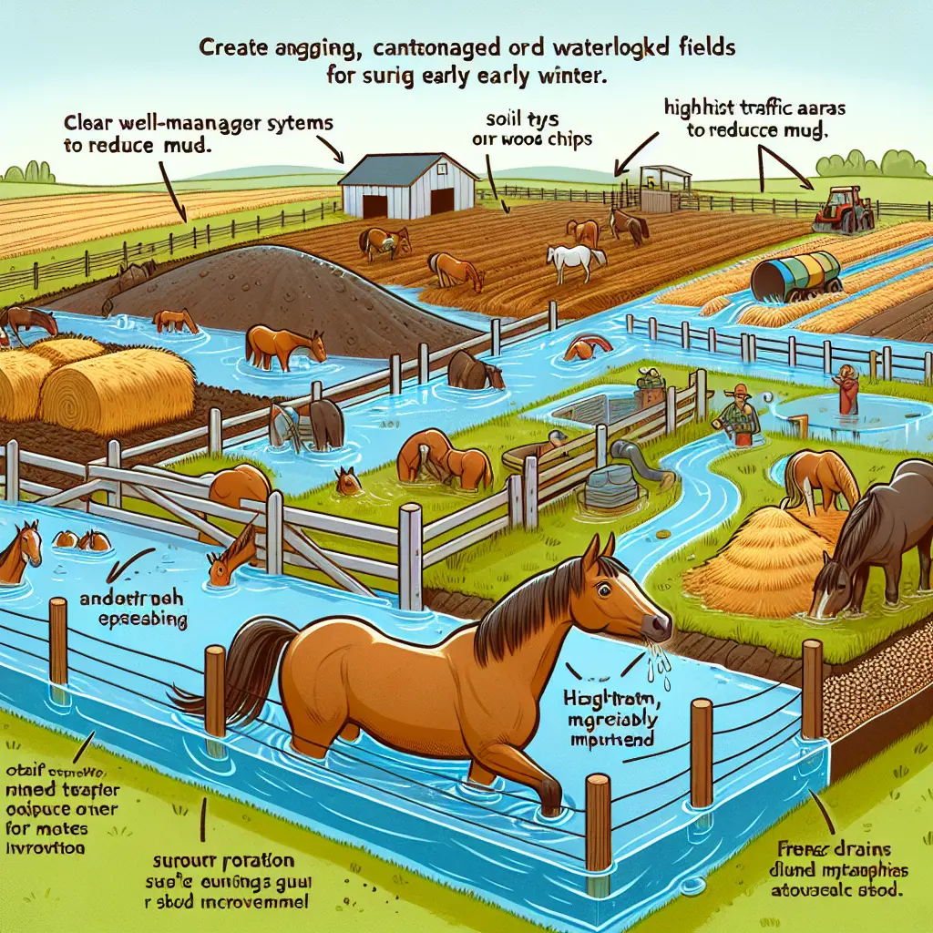 Managing Waterlogged Fields: Strategies and Tips for Horse Owners Facing Early Winter Challenges - Regular Exercise and Monitoring