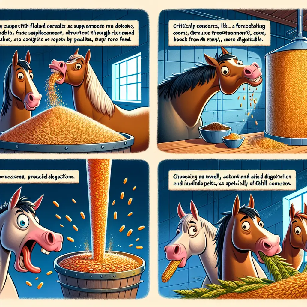 Exploring the Benefits and Drawbacks of Flaked Cereals in Horse Diets - Health Considerations
