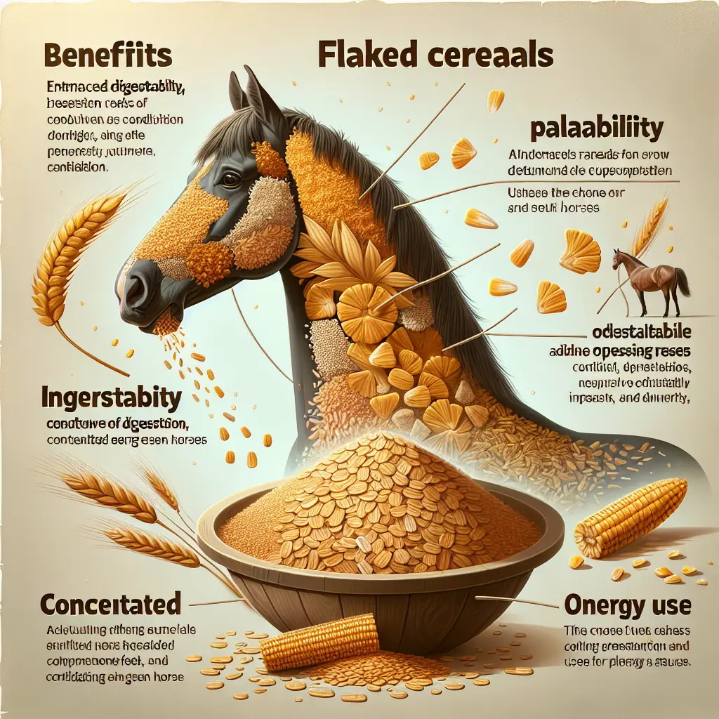 Exploring the Benefits and Drawbacks of Flaked Cereals in Horse Diets - Processing Dependency