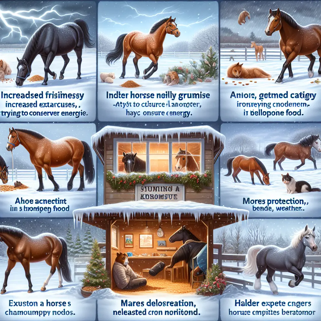 Ziggy's Winter Behavior Change - A curious horse in the winter landscape