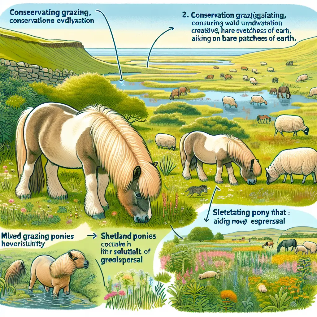 Shetland Pony Grazing Close-up