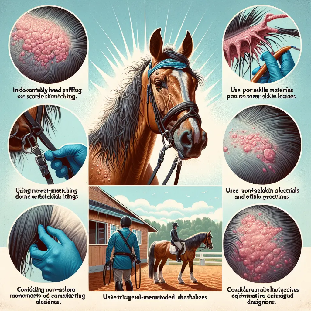 Exploring the Effect of Bridles on Horse Discomfort: Sweet itch illustration