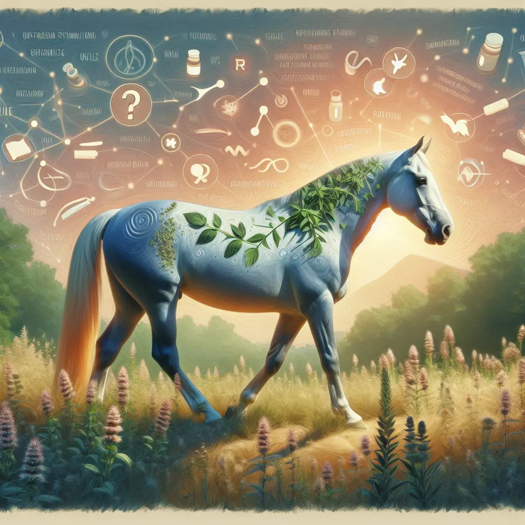 Exploring the Impact of Oily Herbs on Equine Health: A horse enjoying pasture