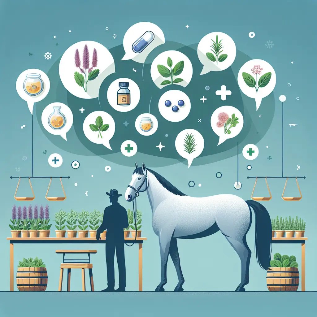 Exploring the Impact of Oily Herbs on Equine Health: A close-up of a horse grazing