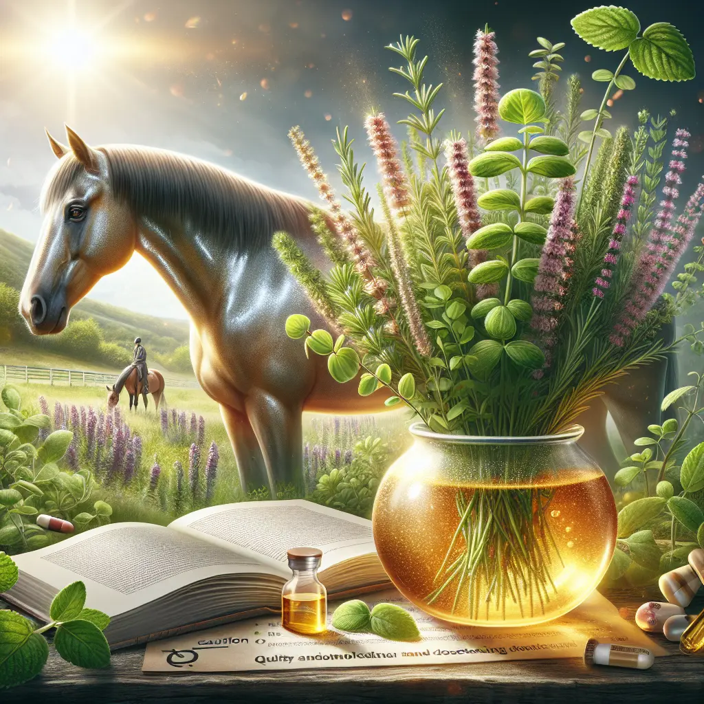 Exploring the Impact of Oily Herbs on Equine Health: A horse with a shiny coat