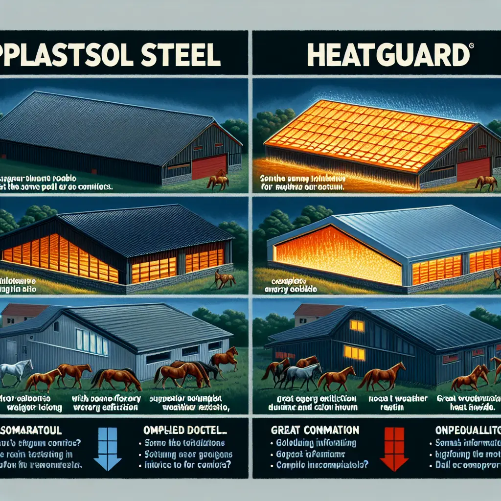 Choosing the Right Roofing Material for Your Stable: Image of Plastisol Steel Roof