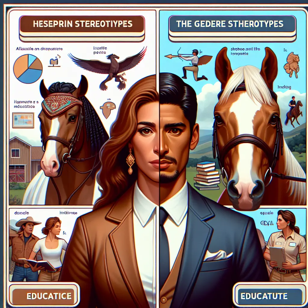 Challenging Gender Stereotypes in the Equine World: Image Depicting Historical Male Dominance in Equestrian Sports