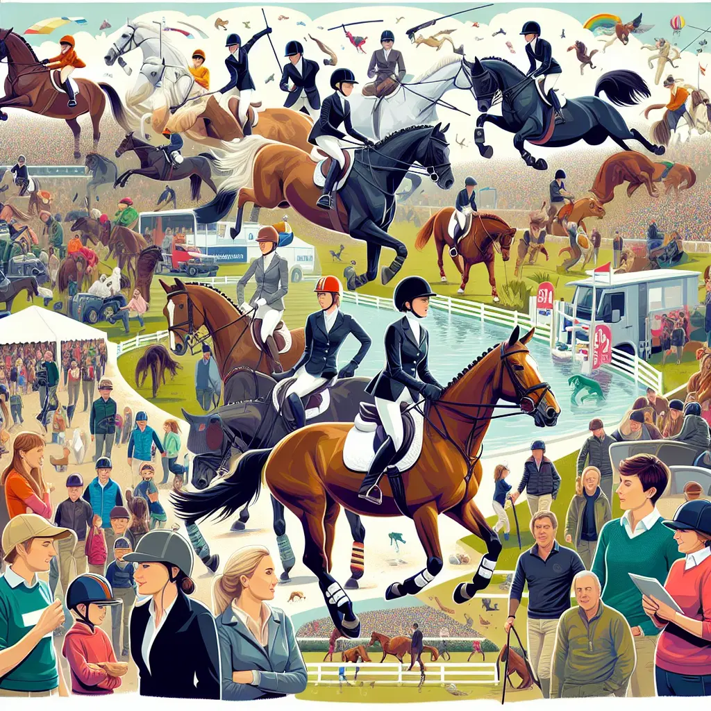 Exploring the Joys and Challenges of Equestrian Competitions: Riders and their horses at a show