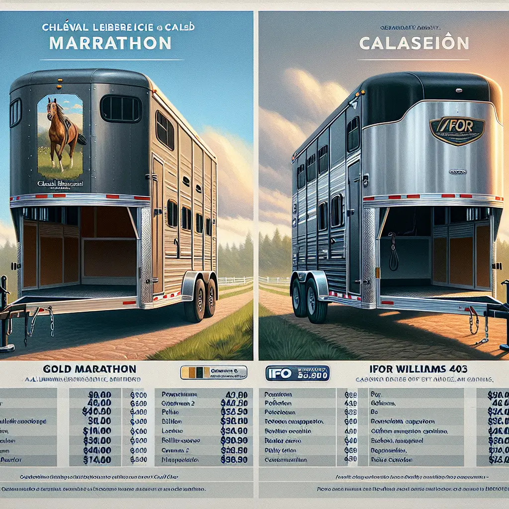 Comparison image of horse trailers