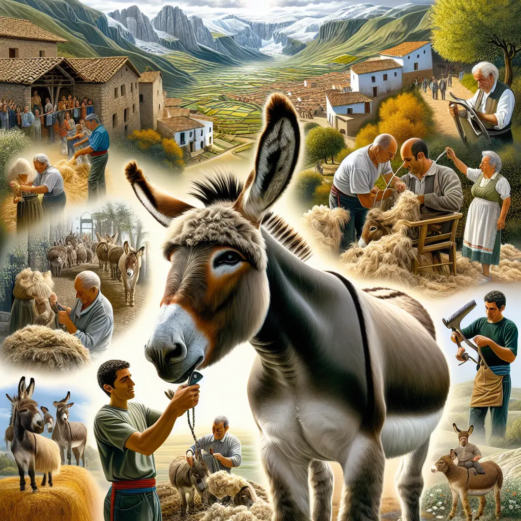 The Ancient Art of Donkey Shearing: Image of a donkey being sheared