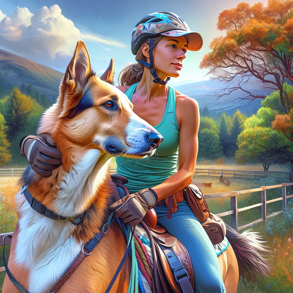 Riding Out with Dogs - Group of Riders with Dogs