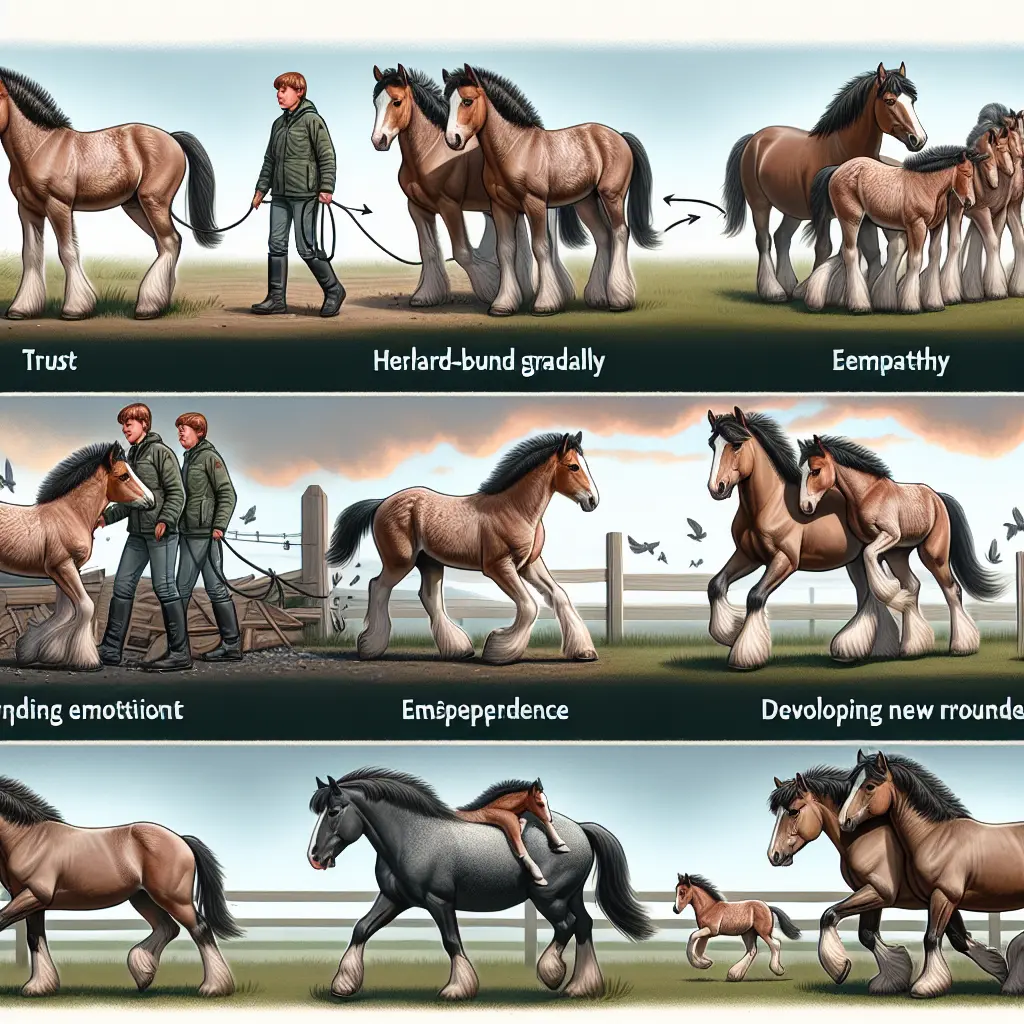 Overcoming Herd-Bound Behavior in Young Horses - Young horse interacting with its herd