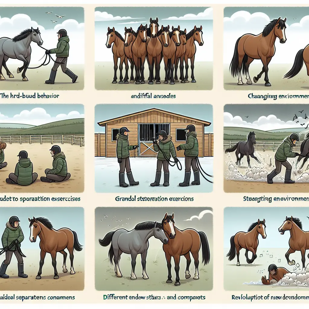 Overcoming Herd-Bound Behavior in Young Horses - Horse exploring a new environment