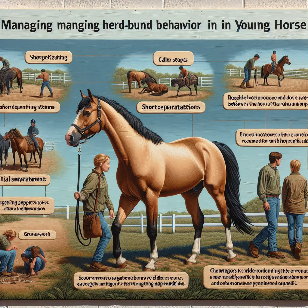 Overcoming Herd-Bound Behavior in Young Horses - Calm horse exploring independently
