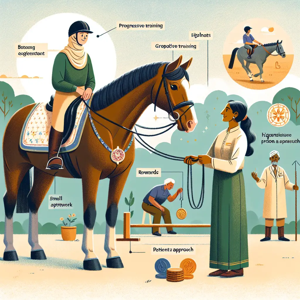 A horse nuzzling its rider, showcasing trust