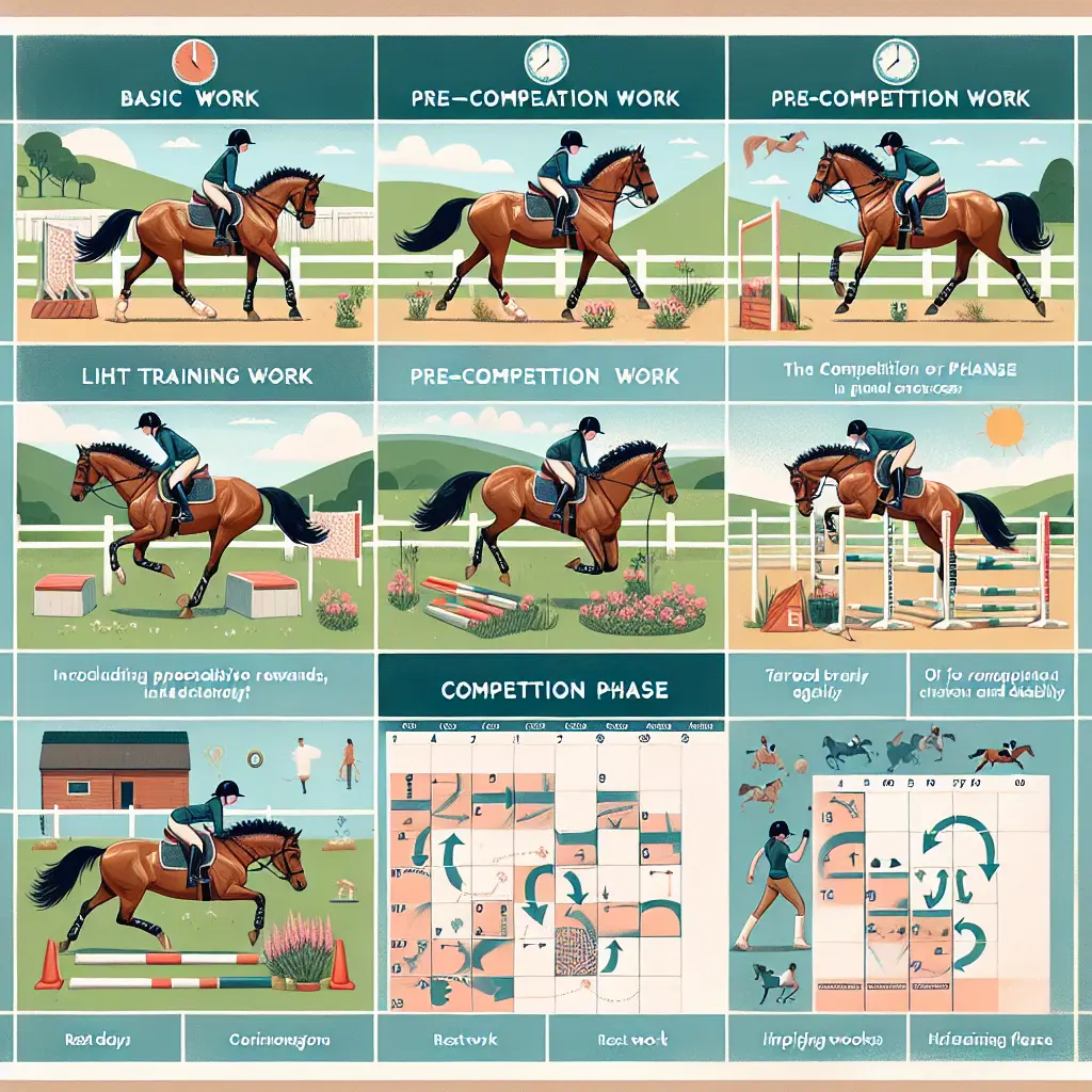 Sample training and rest schedule for horses