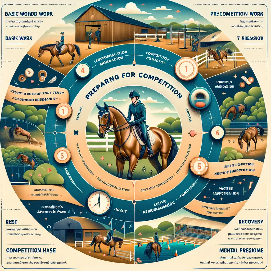 Balanced diet for horses' competition readiness