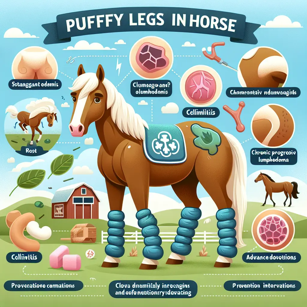 How to Manage and Prevent Puffy Legs in Horses: Image of Lymphangitis Symptoms
