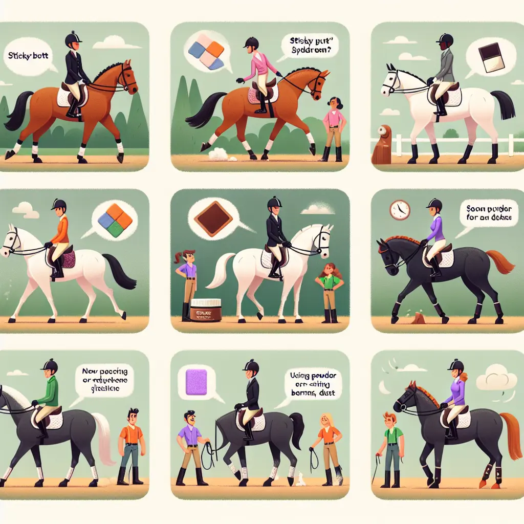 Exploring the Sticky Debate: Riding Tights with Sticky Patches - Left