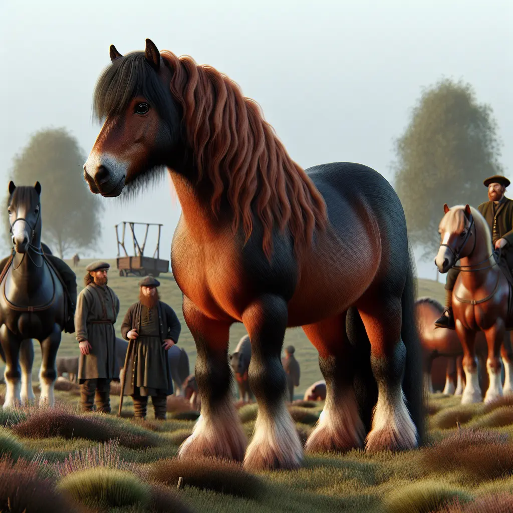 The Charm and Challenge of Fell Ponies: Fell Pony Grazing in Scenic Landscape