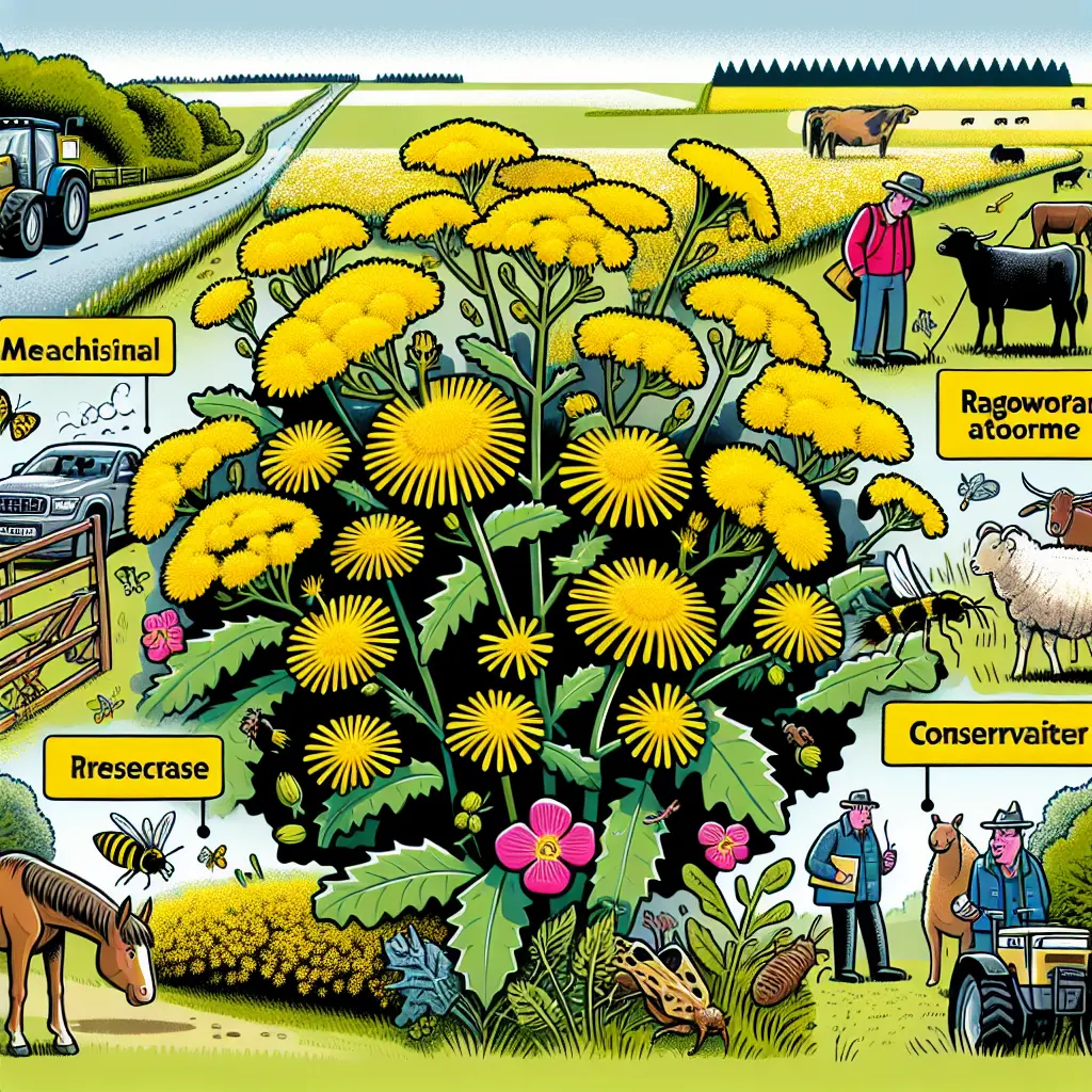 Ragwort and Rewilding: Navigating the Controversy of a Poisonous Plant in Modern Agriculture - A close-up of ragwort flowers