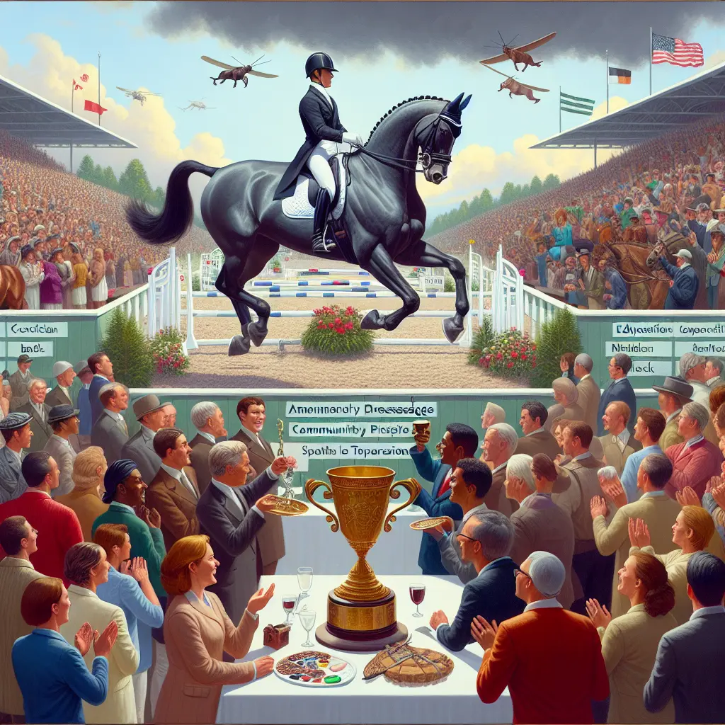 Exploring the impact of prize distribution in dressage, featuring elite competition scene