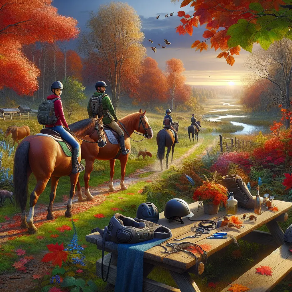 Autumn Horse Riding - A sunset ride in autumn