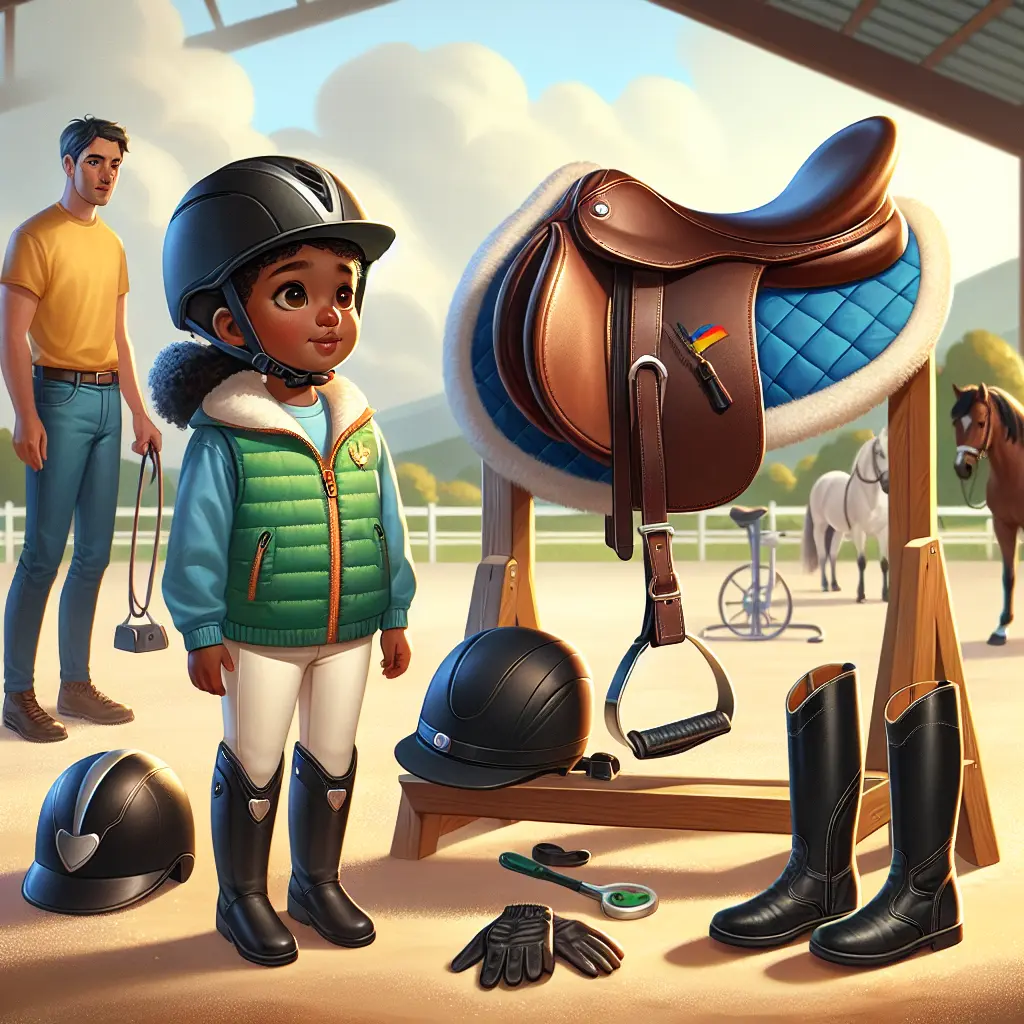 Horseback Riding Essentials: Helmet and Saddle