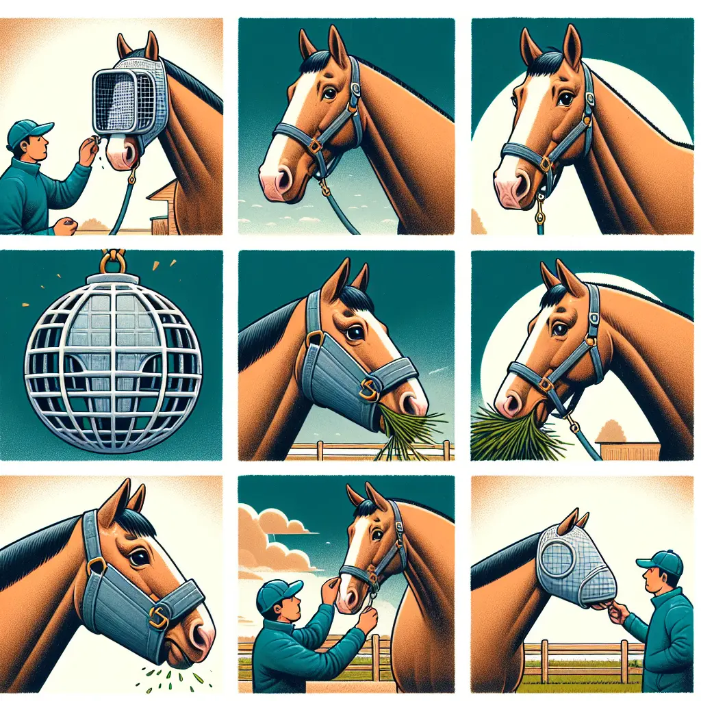 Helping Horses Adjust to Grazing Muzzles - First Image
