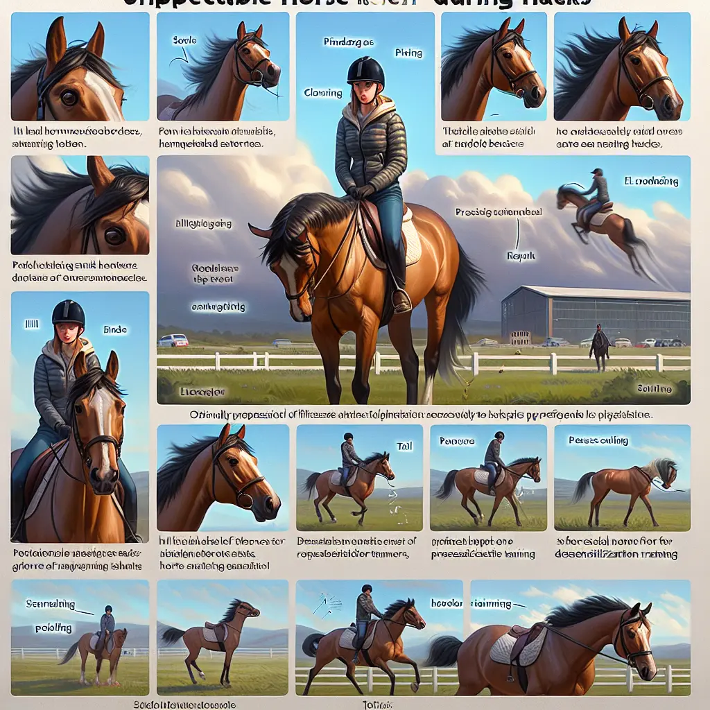 Unpredictable Horse Behavior Hack and rider managing through a forest.