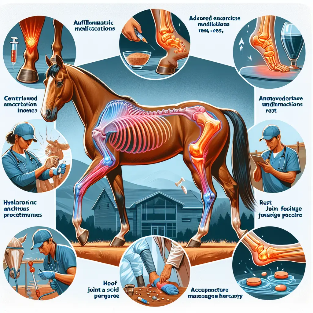 Managing Hock Arthritis in Horses: Long-term care strategies include controlled exercise and rehabilitation