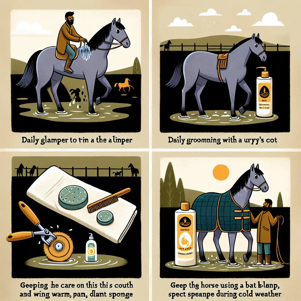 Keeping Grey Horses Gleaming - Grey horse in the field