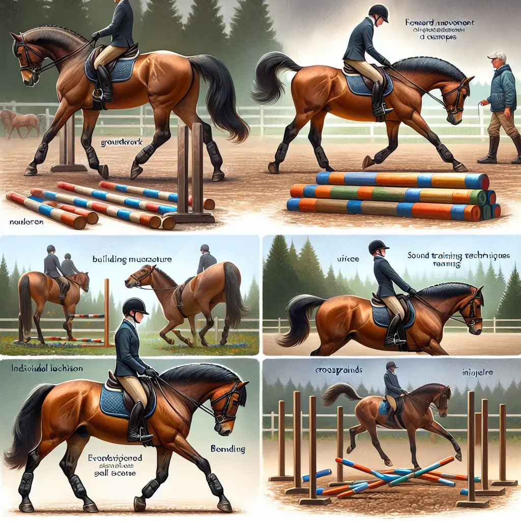 Young horse training with rider emphasizing best practices for raising and training young horses
