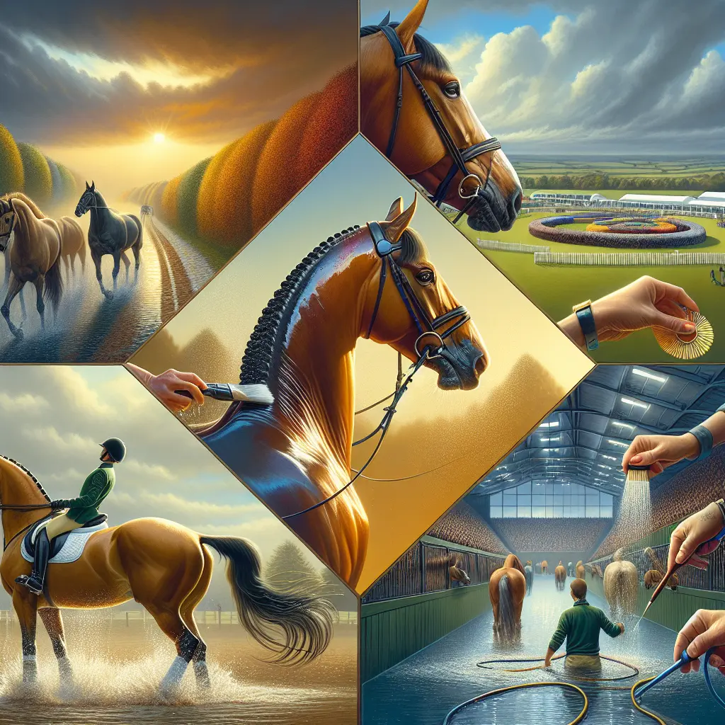 How Seasonal Timing, Lighting, and Grooming Techniques Impact the Performance and Appearance of Show Horses at HOYS - Horse with rider