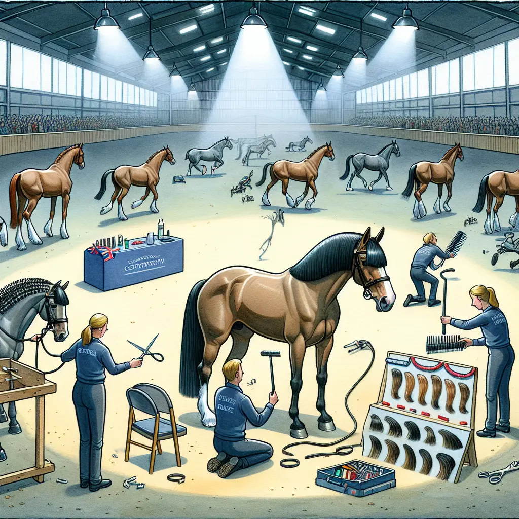 How Seasonal Timing, Lighting, and Grooming Techniques Impact the Performance and Appearance of Show Horses at HOYS - Inside arena lighting