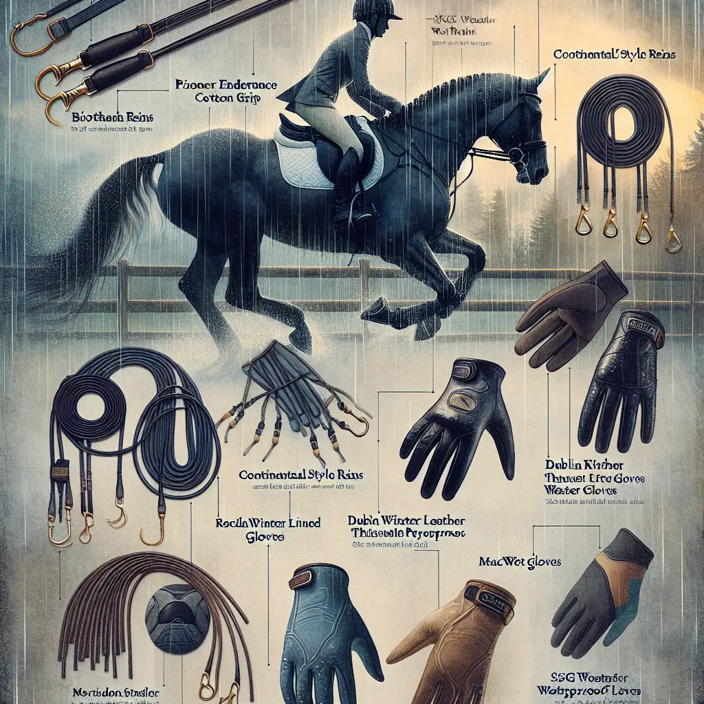 Best Reins and Gloves Combinations for Wet Weather Riding - Pioneer Endurance Cotton Grip Reins
