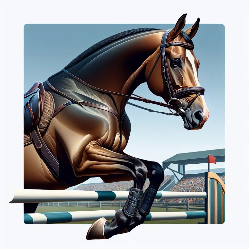 Close-up profile of an Irish Sport Horse