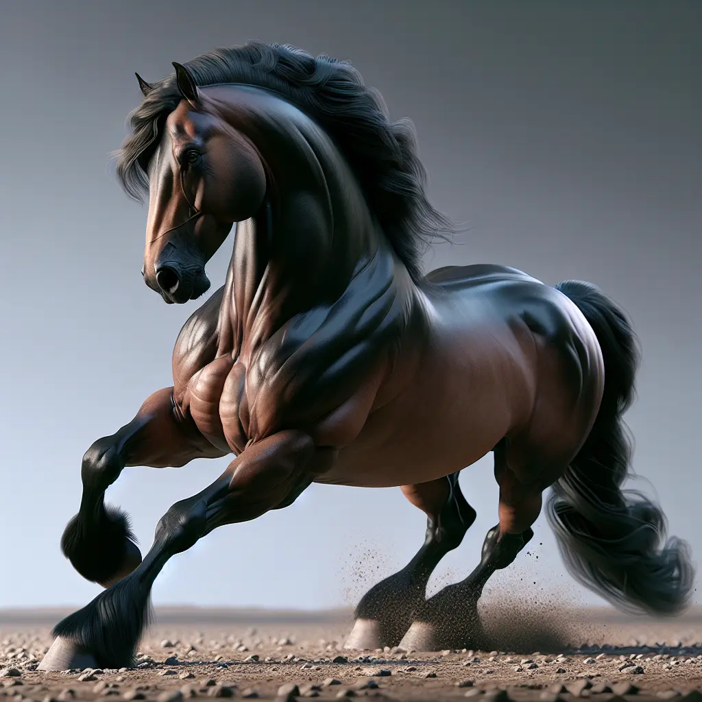Irish Sport Horse jumping a high hurdle